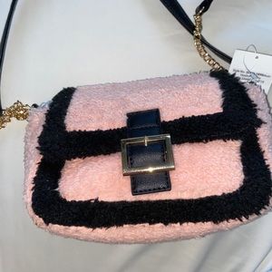 Pink fluffy purse
